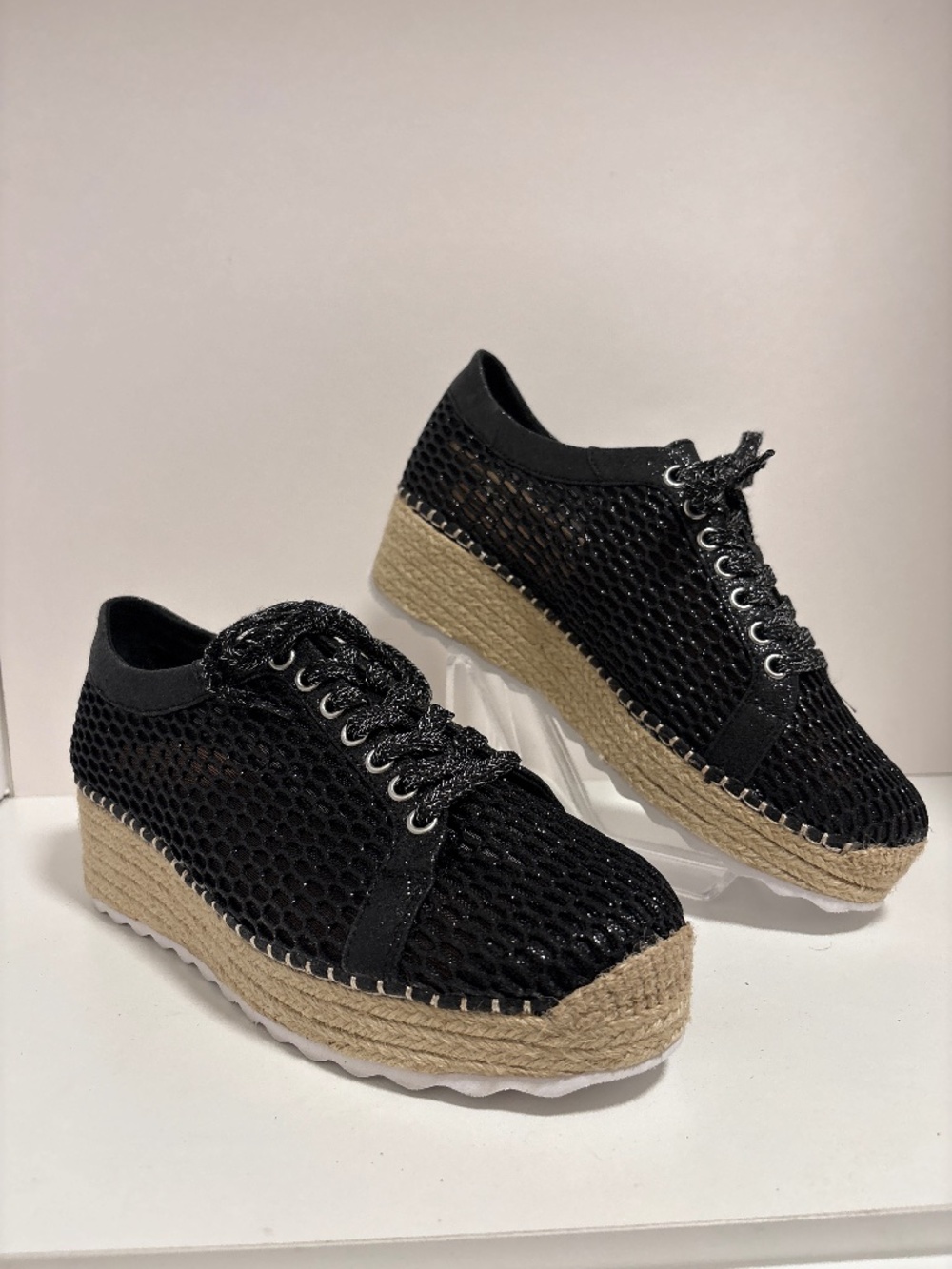 INC- Asina Mesh Sneakers in Black